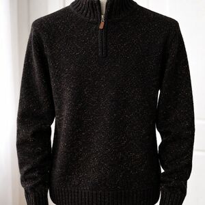 Men's Scott Barber Dark Brown Speckled Sweater